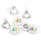 Big Dot of Happiness 40th Birthday - Cheerful Happy Birthday - Fortieth Round Candy Sticker Favors - Labels Fits Chocolate Candy (1 sheet of 108)